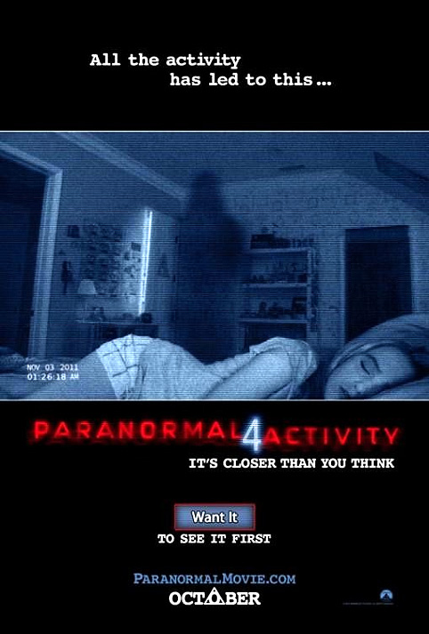 Cartel internacional de "Paranormal Activity 4"